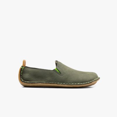 Vivobarefoot Kids' Ababa Leather Casual Shoes - Botanical Green USA [FUP307591]